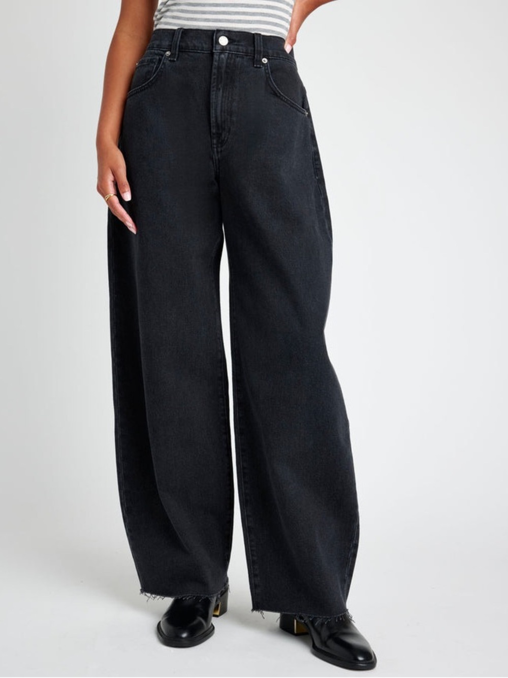 Splendid Black High-Rise Wide Leg Jeans